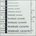 e-book reader Cybook Opus pozwala wybrać wielkość czcionki